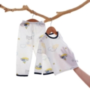 儿童睡衣夏季薄款长袖纯棉幼儿套装男孩女童婴儿家居服宝宝空调服