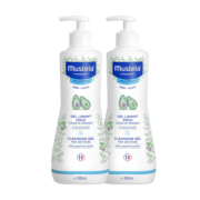 妙思乐（Mustela）儿童洗发水沐浴露二合一500ml*2 婴幼儿洗发露宝宝沐浴液法国进口