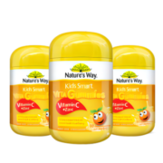 Nature’s Way澳萃维|佳思敏 儿童VC维生素C加锌软糖3瓶套装 维C 60粒 澳洲进口 2岁以上
