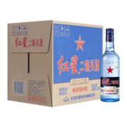 红星 二锅头酒 绵柔8纯粮 蓝瓶 43%vol 清香型白酒 500ml*12瓶 整箱装