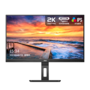 AOC电脑显示器 24英寸 2K高清 75Hz IPS屏65WType-C 旋转升降 商用设计办公TUV低蓝光23.8英寸显示屏Q24P2C