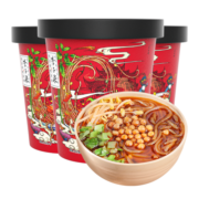 李子柒 薯你弹酸辣粉桶装 红薯粉 四川粉丝方便速食 食品252g*3桶