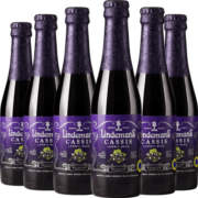 Lindemans林德曼黑加仑 精酿果啤 啤酒 250ml*6瓶 比利时进口