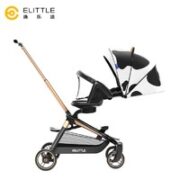 elittle 逸乐途 双向婴儿推车F1 Pro-小奶牛 平躺遮阳帘款