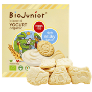 碧欧奇 (Biojunior)意大利进口 双有机宝宝零食 磨牙饼干 酸奶味100g