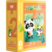 TOI进阶早教拼图玩具幼儿教育纸质拼图男孩玩具女孩儿童生日礼物3-4-5-6岁宝宝 2阶亲子动物