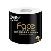 洁柔卷纸黑Face卫生纸4层200g家用装有芯卷筒纸手纸厕纸巾家庭装 大克重200克*2卷