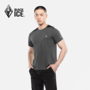 黑冰（BLACKICE） 黑冰夏季男士运动短袖户外徒步快干T恤跑步健身排汗透气弹力半袖 清3 F1509-深灰 M