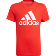 Adidas阿迪达斯官网童装男女大童时尚简约经典短袖训练儿童运动T恤 GN3993红 152码 建议身高150左右