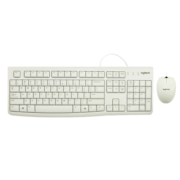 罗技（Logitech） MK120(MK121P)有线键鼠套装 USB口电脑笔记本商务办公键鼠套装 MK120白色