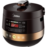 美的（Midea）智能电压力锅6L 家用多功能 不粘双胆 开盖收汁 匀火速热 高压锅YL60Easy203(4-8人食用)