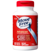Move Free益节氨糖红瓶80粒 硫酸软骨素 美国进口维骨力 骨维力成人中老年人保护关节（经典尝鲜装）