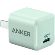 ANKER安克Nano 20W小彩充苹果快充PD充电器兼18W iPhone13/12/11pro小米/iPad/Type-C数据线插头绿色版