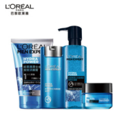 L'OREAL PARIS 巴黎欧莱雅 L'ORÉAL欧莱雅男士水能爽肤水滋润乳护肤品套装补水保湿控油乳霜男士护肤套装