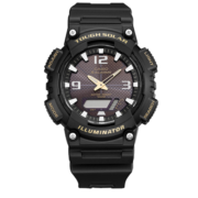 卡西欧（CASIO）大众指针时尚太阳能防水运动男士学生电子日韩手表AQ-S810W-1B