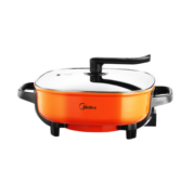 美的（Midea）电火锅 家用多功能6L大容量电煮锅电热锅电炒锅不粘涂层速热多用途锅 LHN30A