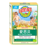 爱思贝（EARTH'S BEST）宝宝钙铁锌米糊 地球婴幼儿辅食 高铁有机燕麦粉175g（6-36月）