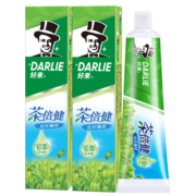 好来（DARLIE）原黑人牙膏茶倍健超白小苏打薄荷清新口气牙渍烟渍改善黄牙含氟 茶薄荷90g*3