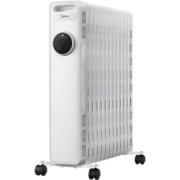 美的（Midea）取暖器家用暖风机电暖器电暖气片13片大面积电热油汀烤火炉旋钮三档调节能轻音加湿烘衣 【旋钮三档调温】HYY22A
