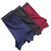 诺帝卡（NAUTICA）Underwear 诺帝卡 高弹莫代尔精致内裤3条装 宝蓝+酒红+黑色 L