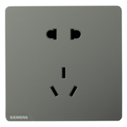 西门子(SIEMENS)开关插座面板 10A正五孔插座 86型暗装插座 皓彩深灰银