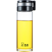 希诺（HEENOOR）单层玻璃杯带盖便携大容量水杯创意办公室泡茶杯过滤运动杯子XN-6076 695ml