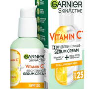 GARNIER卡尼尔 亮肤全效VC二合一防晒精华乳 50ml 美白提亮抗氧化 到手价￥51.26