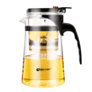 天喜（TIANXI）玻璃茶壶泡茶壶飘逸杯茶具套装大容量茶水分离水杯泡茶杯过滤茶壶 单壶500ml
