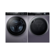 海尔（Haier）纤美洗烘套装 10Kg超薄滚筒洗衣机全自动+热泵烘干机家用组合 智能投放 一体式面板 14126套装