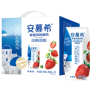 安慕希常温酸奶草莓味205g*12整箱常温酸牛奶礼盒装早餐乳品 草莓味205g*12盒