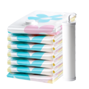 DR.STORAGE 收纳博士 真空袋 太阳花 8中1手泵