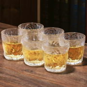 冰川纹理 树皮纹玻璃杯 冰川矮杯 4只