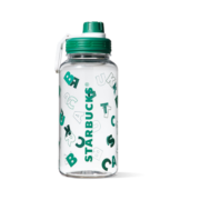 星巴克（Starbucks）经典白绿款运动水杯大容量1050ml高颜值男女运动水壶节日礼物