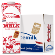荷高（Globemilk）荷兰原装进口 3.8g优乳蛋白脱脂纯牛奶  1L*6整箱装