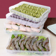 饺子盒冻饺子家用速冻水饺盒馄饨盒冰箱鸡蛋保鲜收纳盒多层托盘