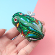 KIDNOAM铁皮青蛙怀旧发条玩具宝宝玩具上链铁皮青蛙经典铁皮青蛙 铁皮青蛙3只装