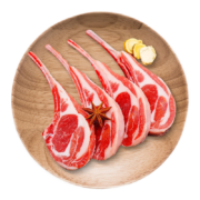 杞乐康 宁夏滩羊肉 原切单肋法式羊排 雪花排 4支装*3件(含赠品)