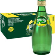 巴黎水（Perrier ） 法国原装进口 柠檬味气泡水矿泉水 330ml*24瓶