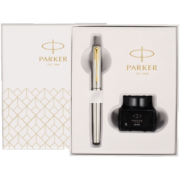 派克（PARKER） 威雅礼盒签字笔墨水笔套装商务送礼学生练字 威雅XL钢杆金夹墨水笔+小墨水礼盒