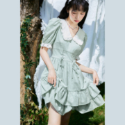 4日10点：LEDIN 乐町 腰封系带连衣裙 CWFAC250340