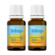 Ddrops滴卓思 婴儿维生素D3滴剂 新生儿童液体钙婴儿钙vd3钙吸收drops DD小滴瓶 D3滴剂400IU*2