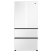 海尔（Haier）460升零距离自由嵌入式多门四开门法式家用白色冰箱一级能效净味无霜超薄BCD-460WGHFD4DW9U1