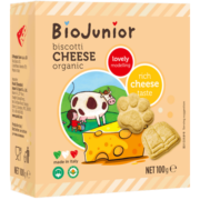 碧欧奇（Biojunior）酸奶饼干欧盟中国双有机宝宝磨牙饼干（3岁+食用） 有机芝士饼干(100g/盒)