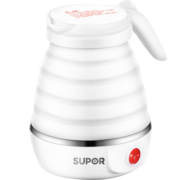 苏泊尔（SUPOR）电热水壶折叠水壶便携式烧水壶旅游小型迷你保温旅行开水壶电压可调 灰色【不带转换插头】