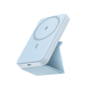 Anker 安克MagGo苹果磁吸无线带支架充电宝magsafe超薄便携移动电源适用苹果14/13等 晨雾蓝  赠C-C线