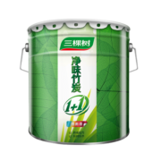 三棵树漆（SKSHU）内墙乳胶漆 净味竹炭1+1墙面漆 二合一油漆涂料 白色20kg