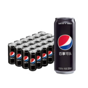 百事可乐 无糖 330mLx24听 细长罐 碳酸饮料 Pepsi出品 新老包装随机发