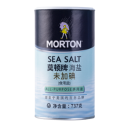 莫顿（MORTON） 盐 无碘海盐（未加碘） 无碘食盐  737g
