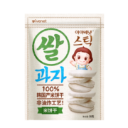 艾唯倪（ivenet） 韩国原装进口 无添加糖和盐 米饼干 磨牙棒 儿童零食  30g 原味
