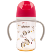 贝亲（Pigeon）双把手PPSU奶瓶 第3代 240ml-猫头鹰 L号 6个月以上 AA221